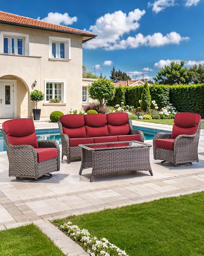 Luxury 22x24/22x25 6-Inch Smile Outdoor Seat Cushions Set of 2 - Image 6
