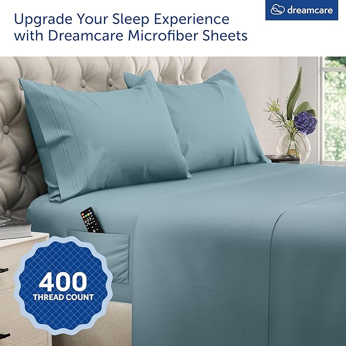 DREAMCARE King Size Sheets Set – 4 pcs Cooling Sheets – up to 21” Deep Pocket - Image 2