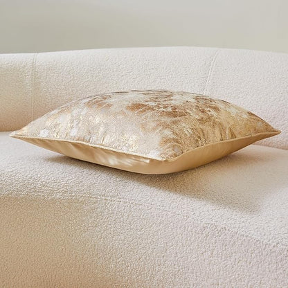 THE-TINOART Gold Jacquard Pillow Cover 18x18 - Image 5