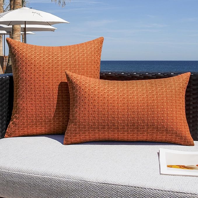 Kevin Textile Fall Outdoor Waterproof Throw Pillow Covers Pack of 2 Farmhouse - Image 5