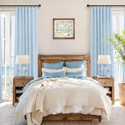 Light Blue Curtains 96 Inches Long - Image 6