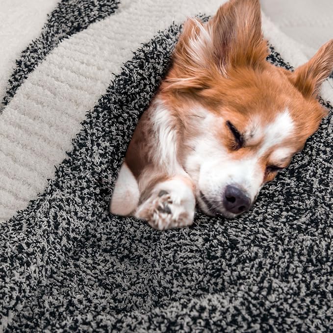 NEXHOME PRO Stripe Throw Blanket, Knit Blanket - Image 2
