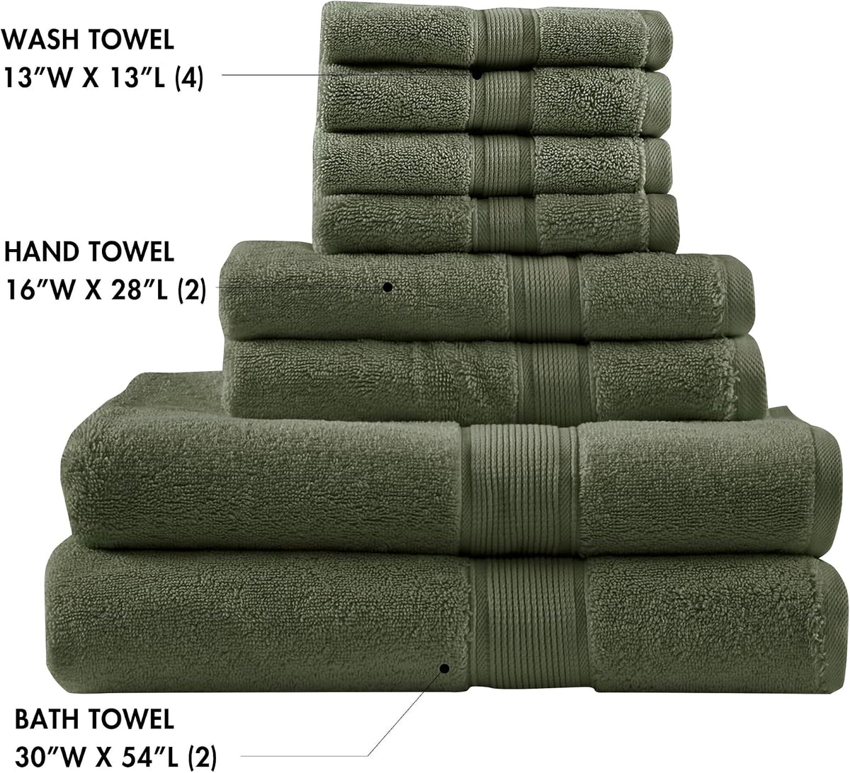 madison park 800gsm 100% cotton bathroom bath towel, side view