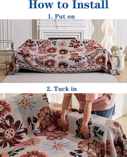 AIVIA Couch Cover Sheet Blanket, Oversized Covers - Image 3