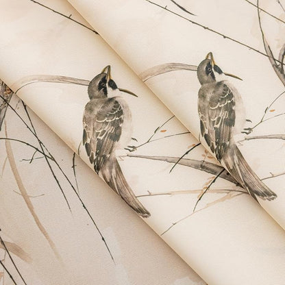 ENJOYBRIDAL Bird Patterned Curtains 96 Inches Long Semi Sheer Living Room - Image 6