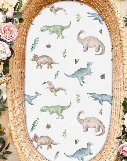 Bassinet Sheets for Baby Girls Boys 2 Pack, Fitted Baby Mattress Sheet for - Image 4