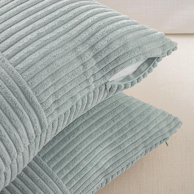 Fancy Homi Set of 2 Grey Blue Boho Long Lumbar Body Decorative Throw Pillow - Image 3