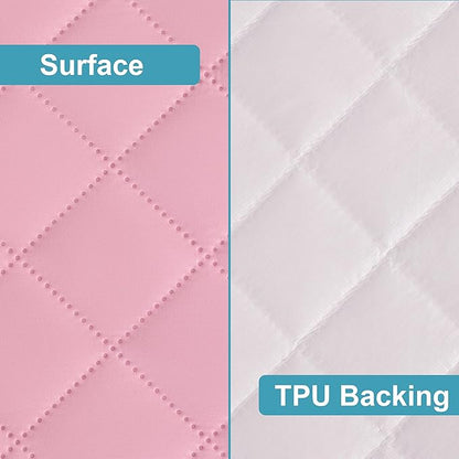 NTBAY 2 Pack Waterproof Crib Mattress Protector, Quilted 28"x52" Toddler Fitted - Image 3