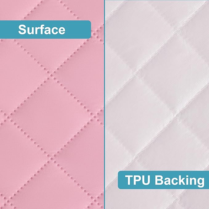 NTBAY 2 Pack Waterproof Mini Crib Mattress Protector, Quilted 24"x38" Fitted - Image 3