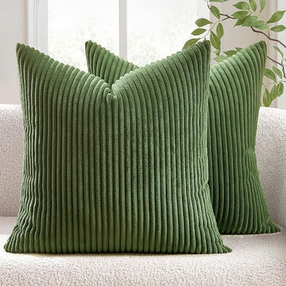 MIULEE Pack of 2 Pillow Covers Soft Soild Decorative Square Throw Pillow Covers by MIULEE