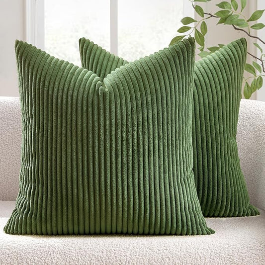 MIULEE Pack of 2 Pillow Covers Soft Soild Decorative Square Throw Pillow Covers by MIULEE