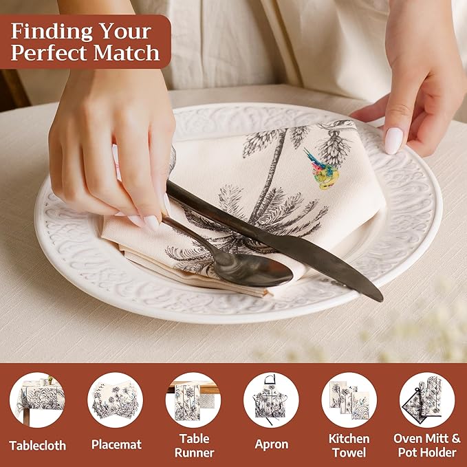 Maison d' Hermine Cloth Napkins Set of 4 100% Cotton - Image 4