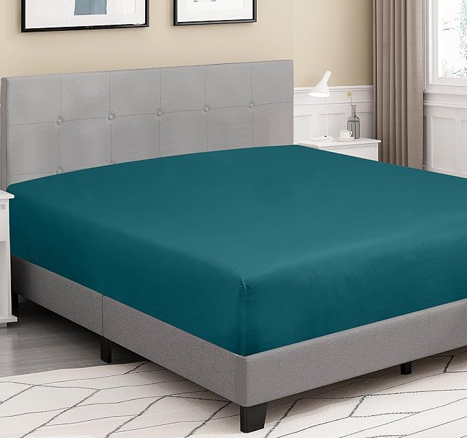 ROYALE LINENS 300 Thread Count 100% Long Staple Combed Cotton Fitted Sheet Twin - Image 3