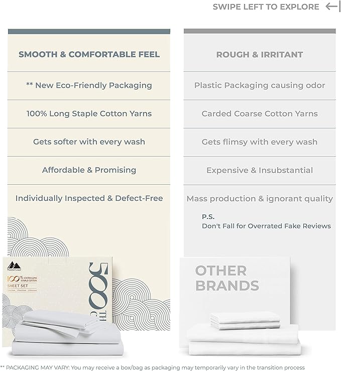 Mayfair Linen 100% Cotton Bed Sheets Queen Sheet Set - Image 3