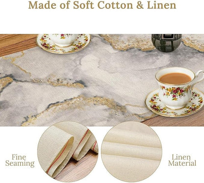 Marble Table Runner Gold Grey Table Dresser Runners Modern Table Coffee Table - Image 5
