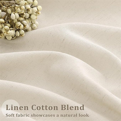 Extra Wide Pinch Pleat 100 x 84 Inch Linen Curtains - Image 4