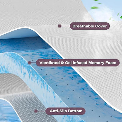 2 Inch Memory Foam Mattress Topper Twin Size - Image 2