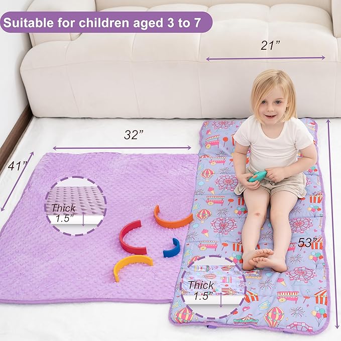 Viviland Toddler Nap Mat, Rolled Sleeping Mats - Image 9
