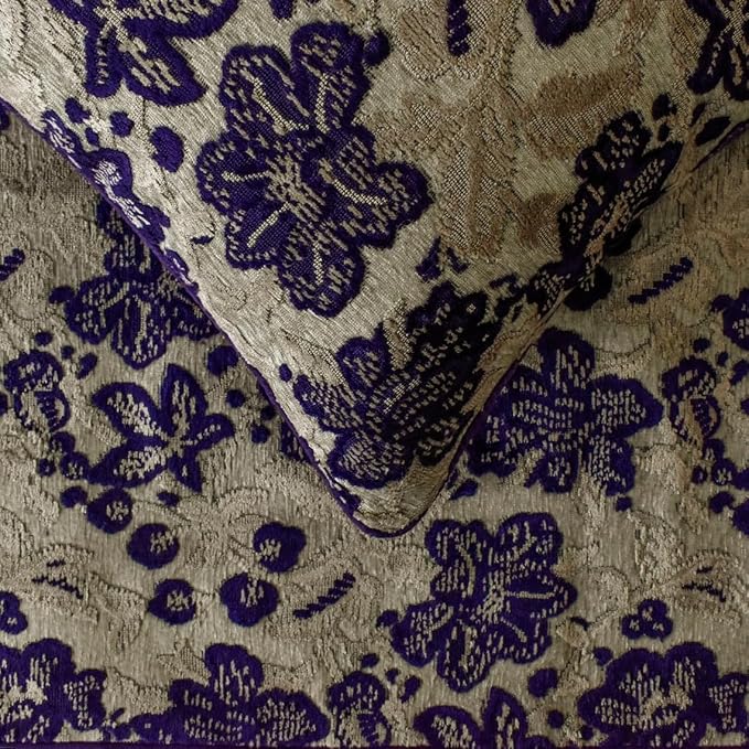 The HomeCentric King/Queen/Twin Purple Designer Twin 53"x18" Bed Runner - Image 5