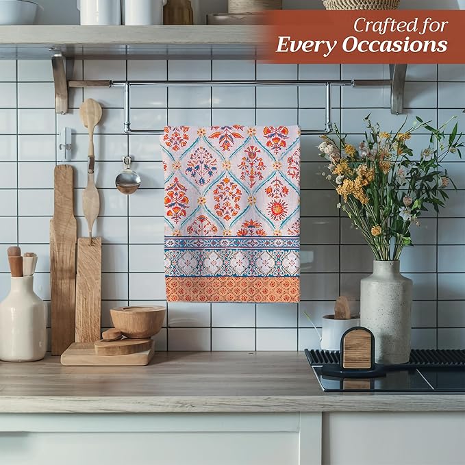 Maison d' Hermine Kitchen Towels Set of 3 100% Cotton 20" x 27.5" Reusable - Image 5