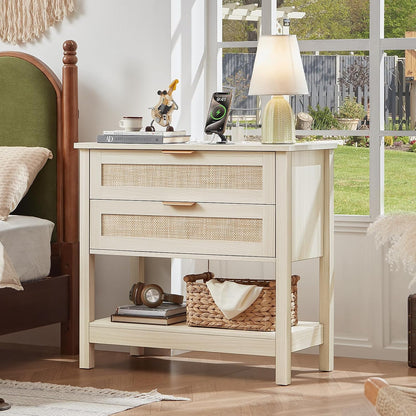 leyaoyao 31.5" wide rattan night stand set 2, view 9