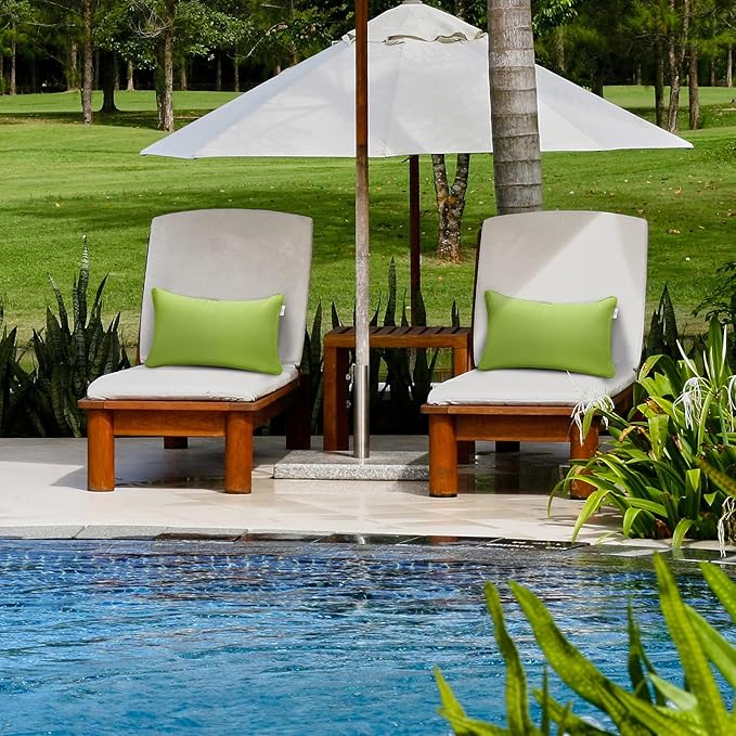 JMGBird Outdoor Lumbar Pillows Waterproof Set of 2 Outdoor Pillows - Image 2