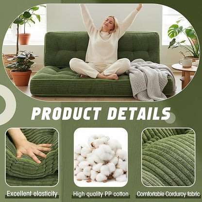 63 Inch Folding Sofa Bed Convertible Chair, 2-in-1 Convertible Boneless Sofa - Image 4