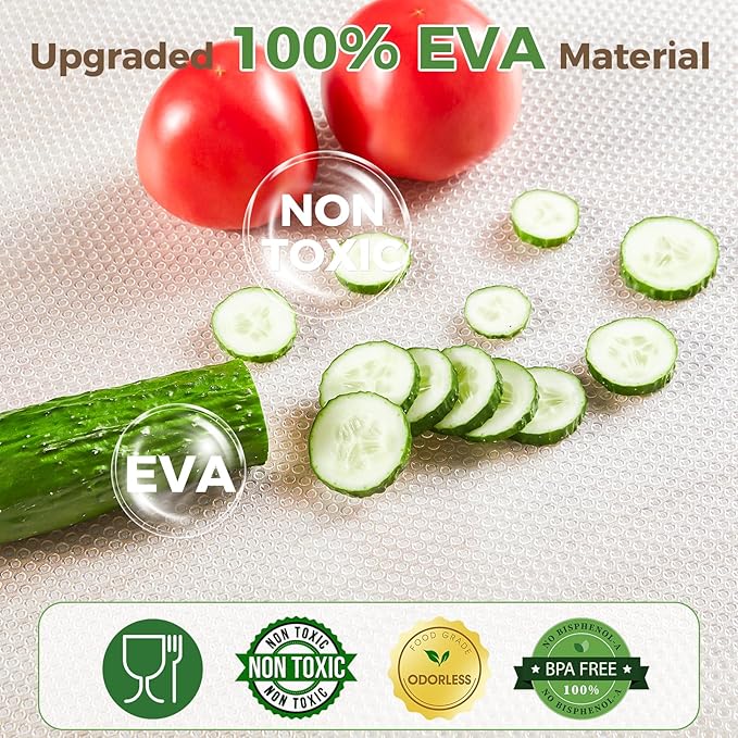 100% EVA Shelf Liner for Kitchen Cabinet, Dresser Pantry Bathroom Refrigerator - Image 3