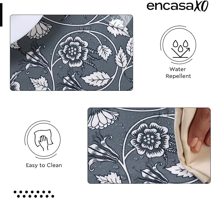Encasa XO Square 56"x56" Tablecloth | Water-Repellent Polyester Dining Table - Image 4
