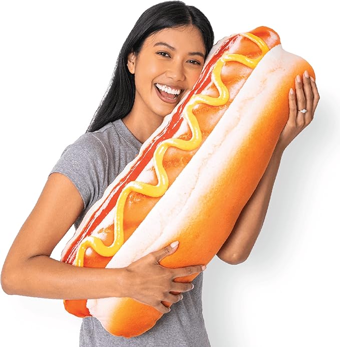 30" 3D Supreme Hot Dog Throw Pillow by MuchComfort