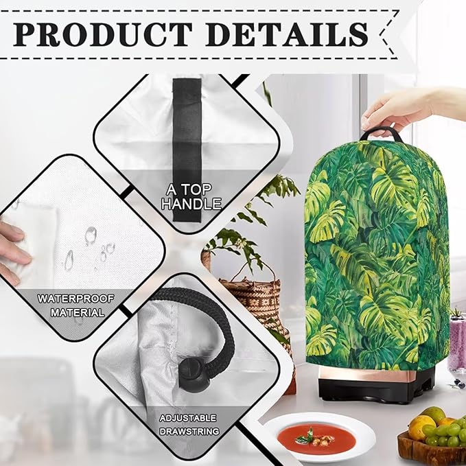 Monstera Leaf Blender Dust Cover, Stand Mixer, Coffee Maker, Food Processor - Image 4