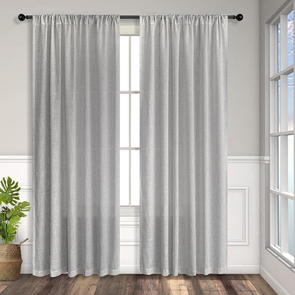Light Grey Curtains 45 Inch Length - Image 8