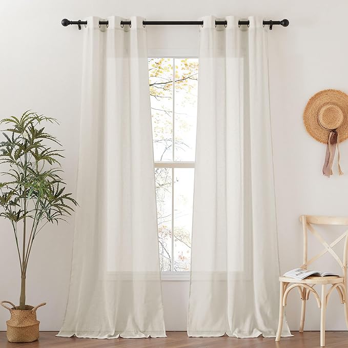 NICETOWN Flax Sheer Linen Curtains by NICETOWN