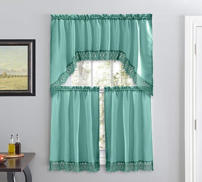 American Linen Café Curtains for Kitchen, Bathroom Curtains by AmericanLinens