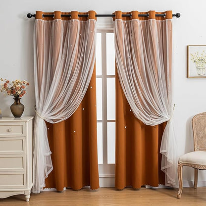 indistar Star Cutout Kids Window Blackout Curtains by indistar