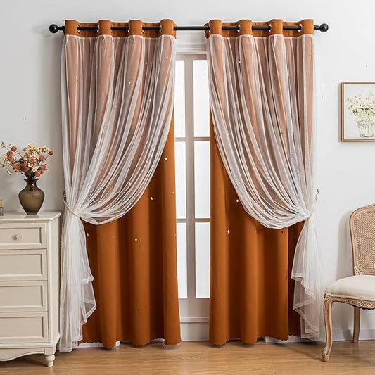 indistar Star Cutout Kids Window Blackout Curtains by indistar