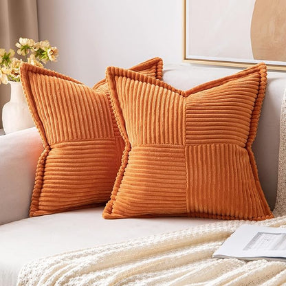 MIULEE Orange Decorative Throw Pillow Covers by MIULEE