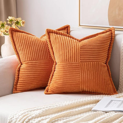 MIULEE Orange Decorative Throw Pillow Covers by MIULEE