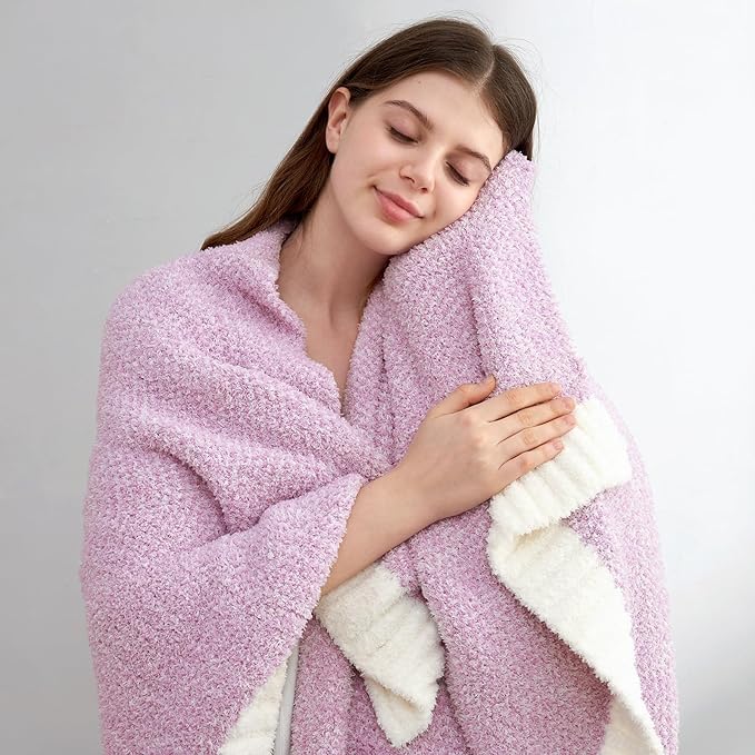 Snuggle Sac Bedding Blanket Light Purple Twin Size, Super Soft Warm Cozy - Image 5