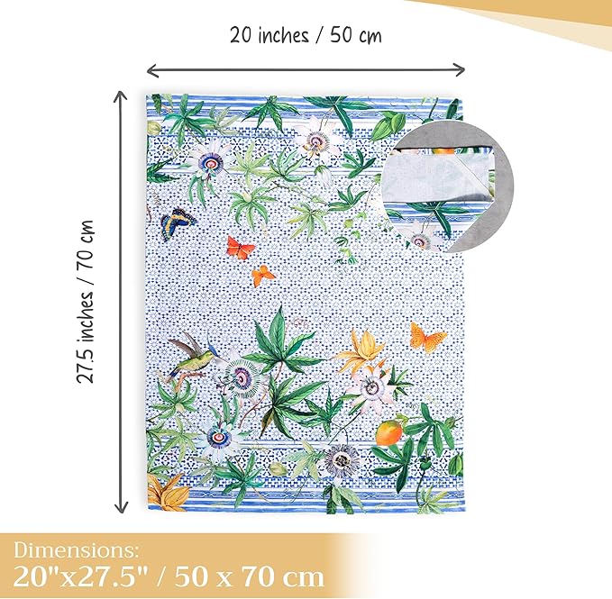 Maison d' Hermine Kitchen Towels Set of 3 100% Cotton 27.50" x 20" Reusable - Image 4