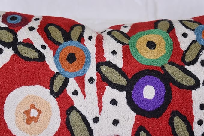 Red Tree of Life Throw Pillow Cover Karla Gerard Floral Pillowcase Reds Flower - Image 8