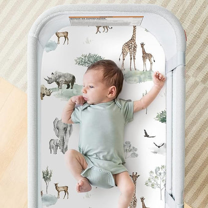Ultra Soft Fitted Bassinet Sheets 3 Pack, Universal Fitted for.Baby Cradle - Image 3