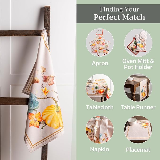 Maison d' Hermine Kitchen Towels Set of 3 100% Cotton 20" x 27.5" Reusable - Image 6
