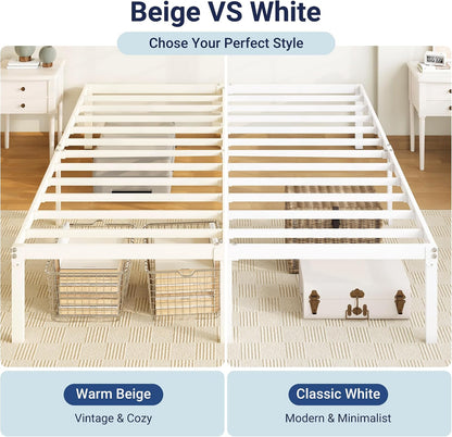 allewie queen bed frame, 14 inch metal beds, view 9