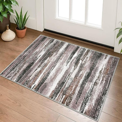 Modern Abstract Entryway Rug Indoor 2x3 Washable Rug Non-Slip Soft Small Area by lansny