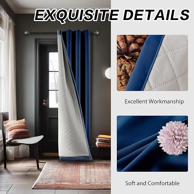 3-in-1 Thermal Grommet Blackout Curtains - Image 6