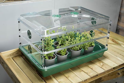 EarlyGrow 95457 24" x 15" x 16.75" Domed Propagator, 3 Side Extenders and - Image 10