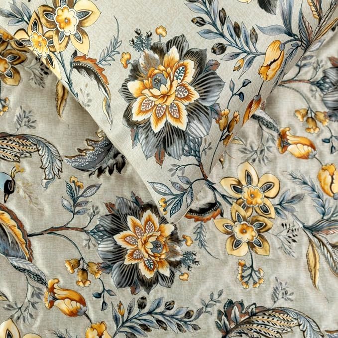 The HomeCentric King/Queen/Twin Grey & Yellow Decorative Full 68"x18" Bed Runner - Image 3