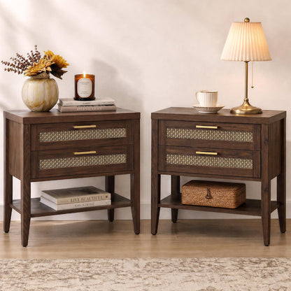 sicotas night stand set 2,rustic nightstand set of shown in use