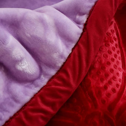 Hiyoko 11.5lbs Heavy 2Ply Embossed Blanket Reversible - Image 7
